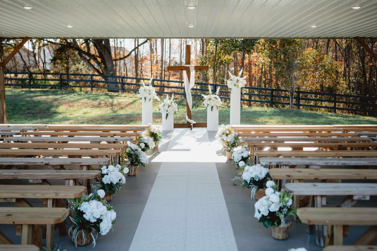 covered outdoor wedding venue