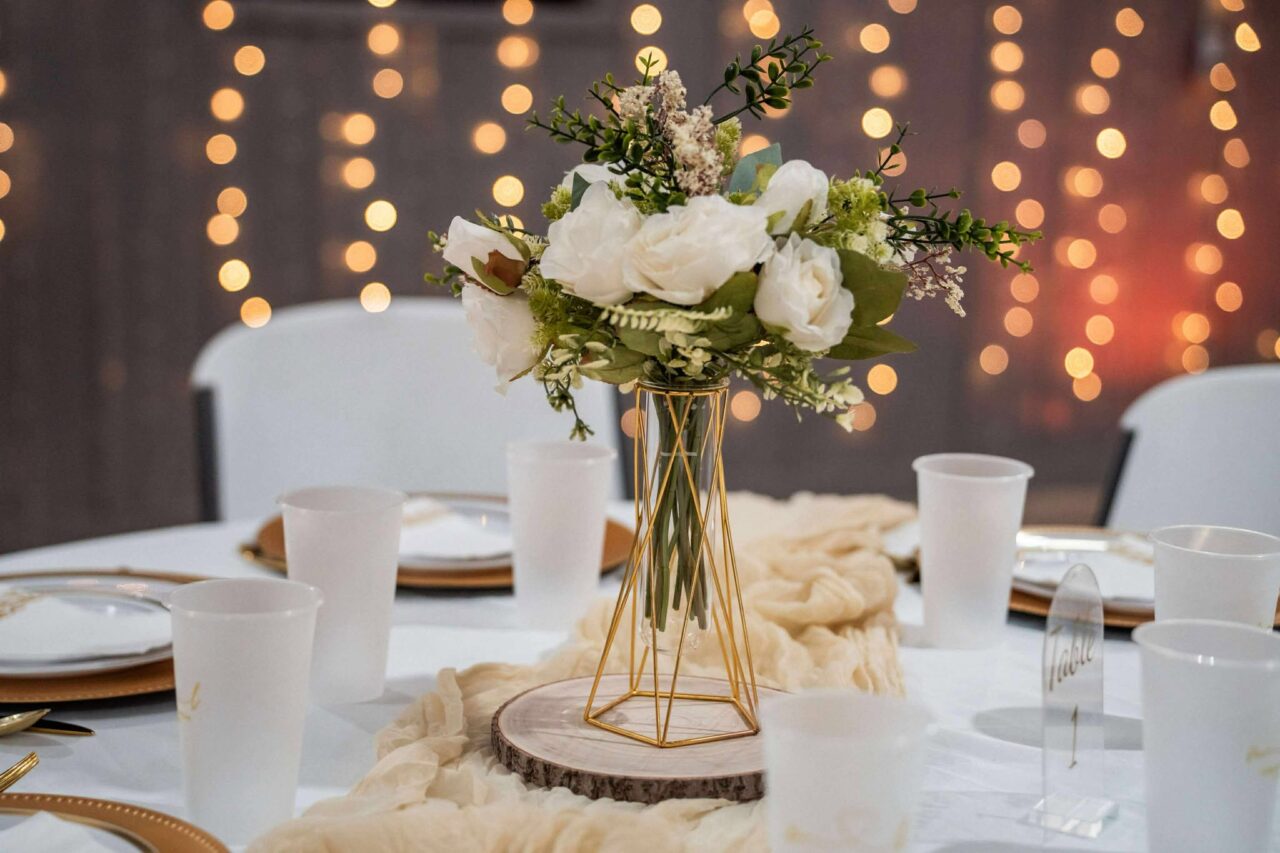 wedding table set up in north carolina